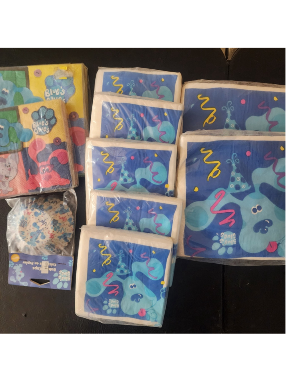 Blue's Clues Party Supplies Hallmark Napkins Wilton Cupcake Liners, Vintage NOS